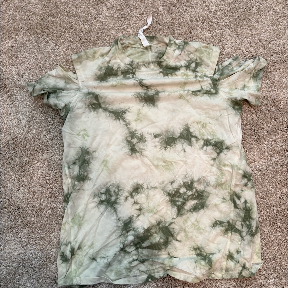 lululemon athletica Green Tie-Dye Short Sleeve Tee